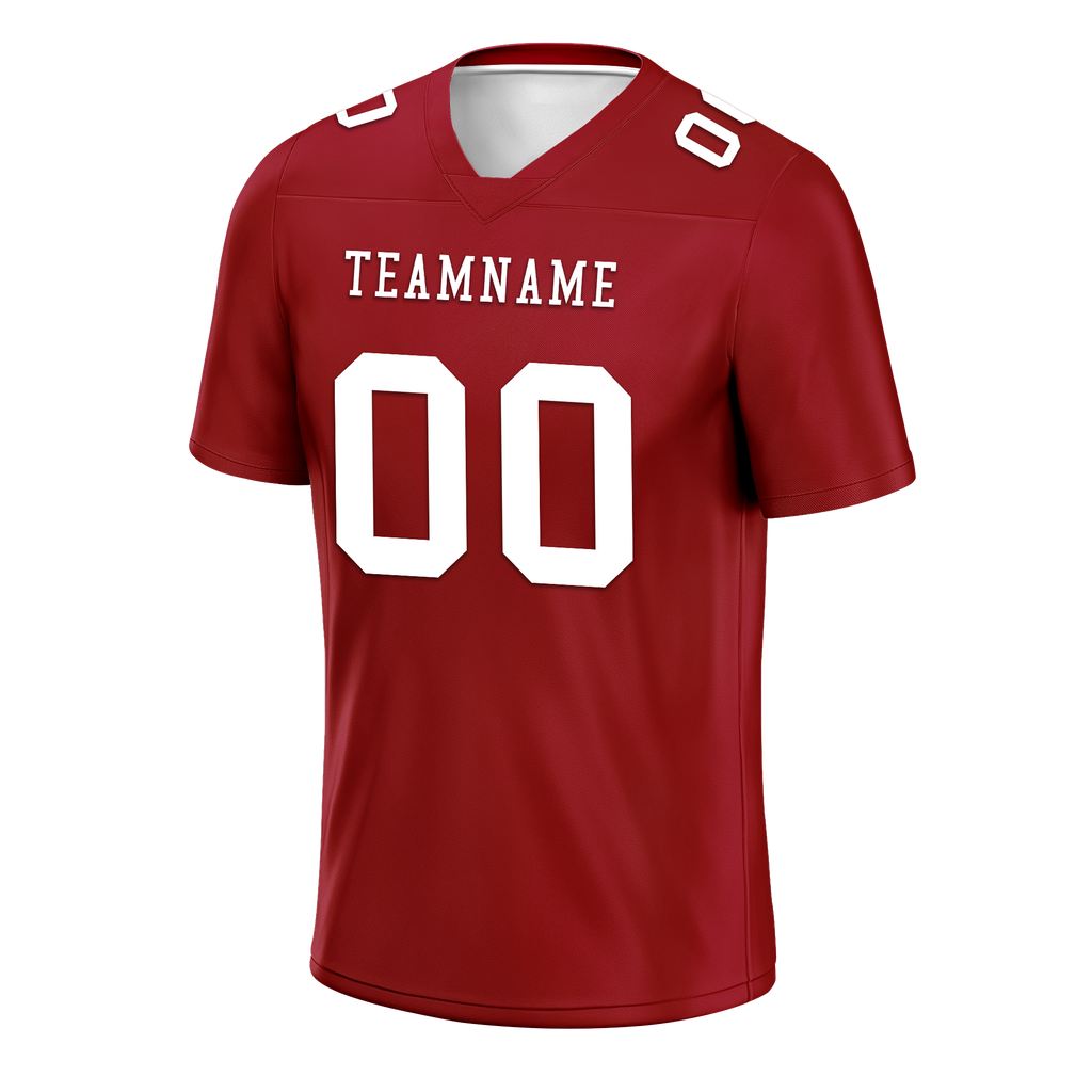 Custom Red Classic Style Personalized Authentic Football Jersey FBJ02-bd0a700a