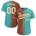 Custom Brown Cyan Gradient Fashion Personalized Authentic Baseball Jersey BSBJ01-D0a7088