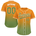 Custom Orange Green Fade Fashion Personalized Authentic Baseball Jersey BSBJ01-D0a70b9