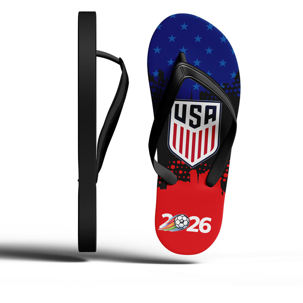 Custom United States 2026 World Cup Sneakers DIY Country Flag Running Shoes Lightweight Sport Shoes Gift for Football Fans Personalized Team Name and Logo FN058-F028041-2