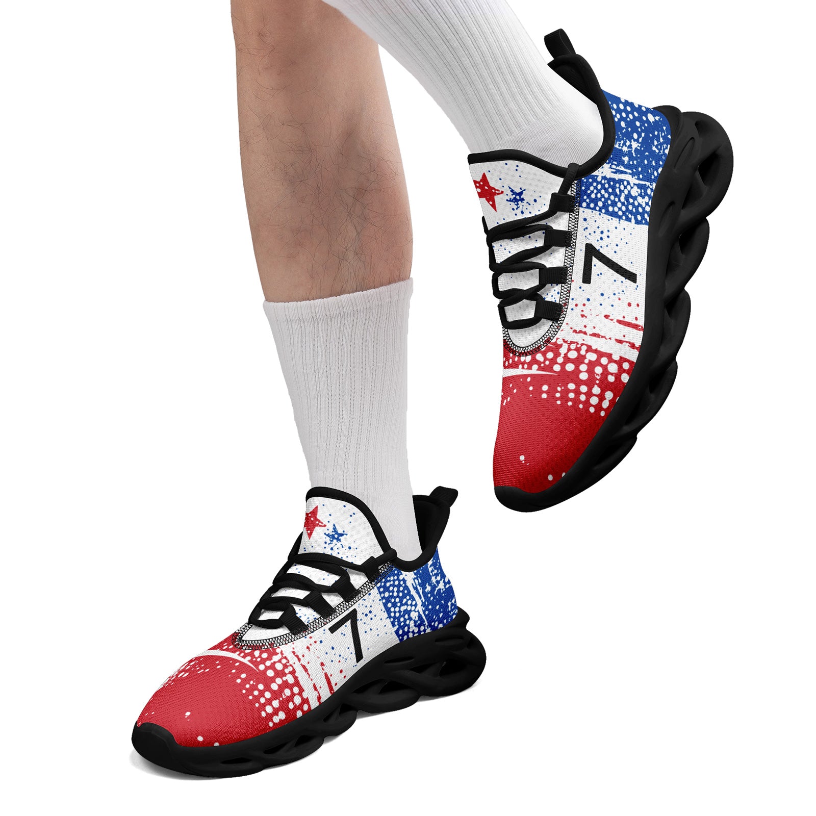 Custom South Korea 2026 World Cup Sneakers DIY Country Flag Running Shoes Lightweight Sport Shoes Gift for Football Fans Personalized Team Name and Logo FN003-F009114-2