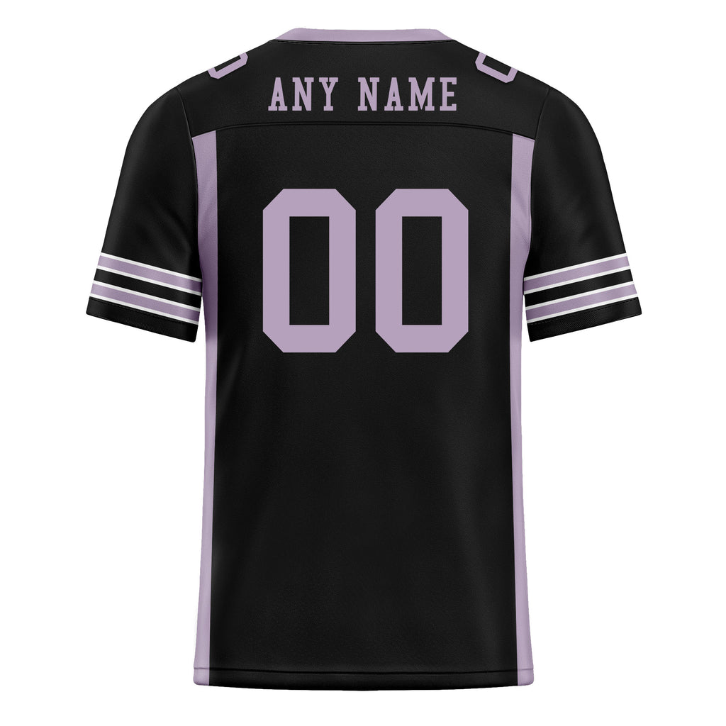 Custom Black Light Pink Striped Sleeves Personalized Authentic Football Jersey FBJ02-D06068