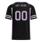 Custom Black Light Pink Striped Sleeves Personalized Authentic Football Jersey FBJ02-D06068
