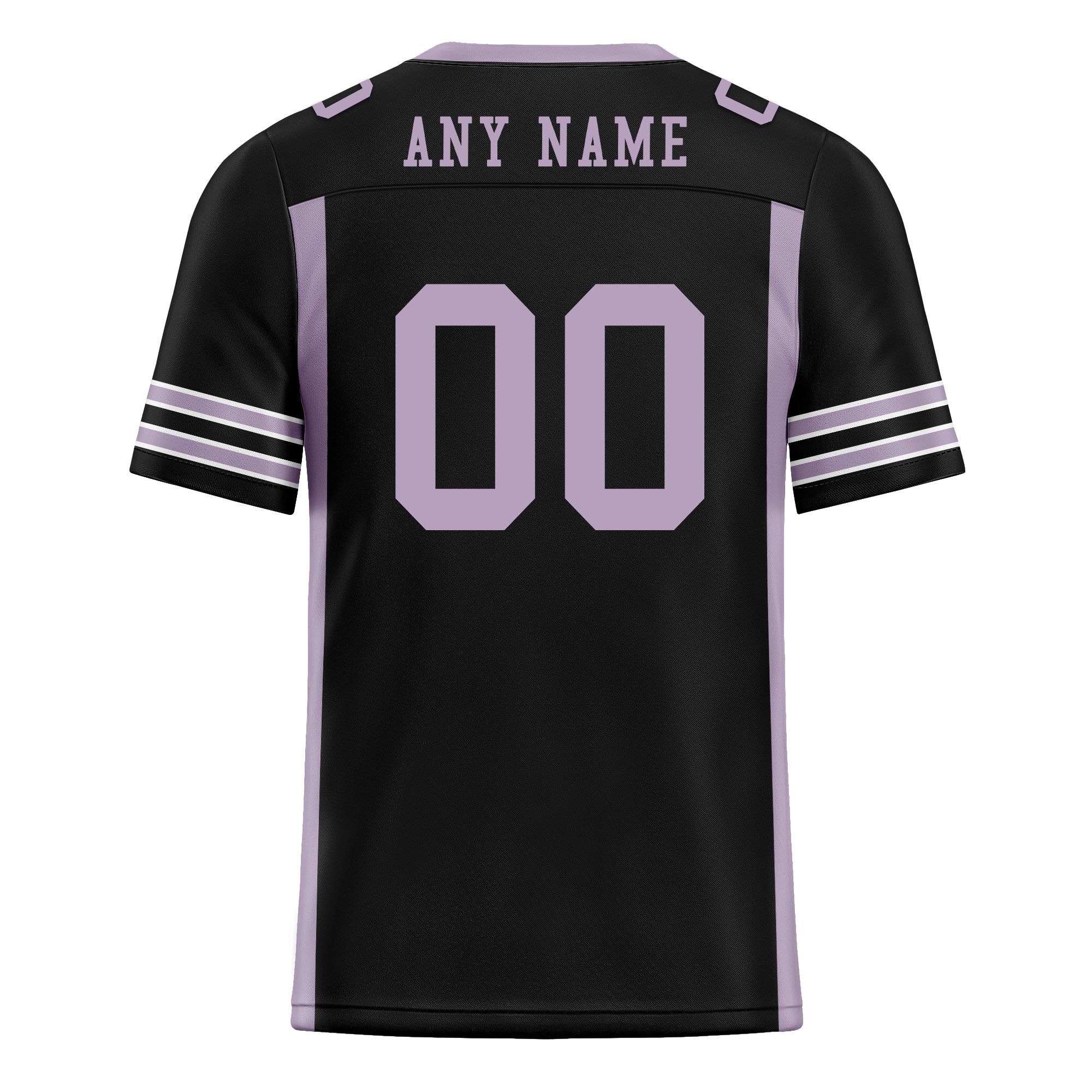 Custom Black Light Pink Striped Sleeves Personalized Authentic Football Jersey FBJ02-D06068