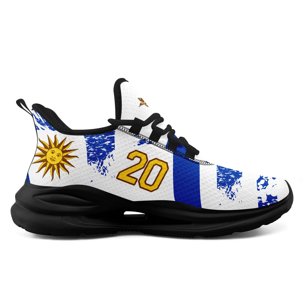 Custom Uruguay 2026 World Cup Sneakers DIY Country Flag Running Shoes Lightweight Sport Shoes Gift for Football Fans Personalized Team Name and Logo FN079-F009123-9