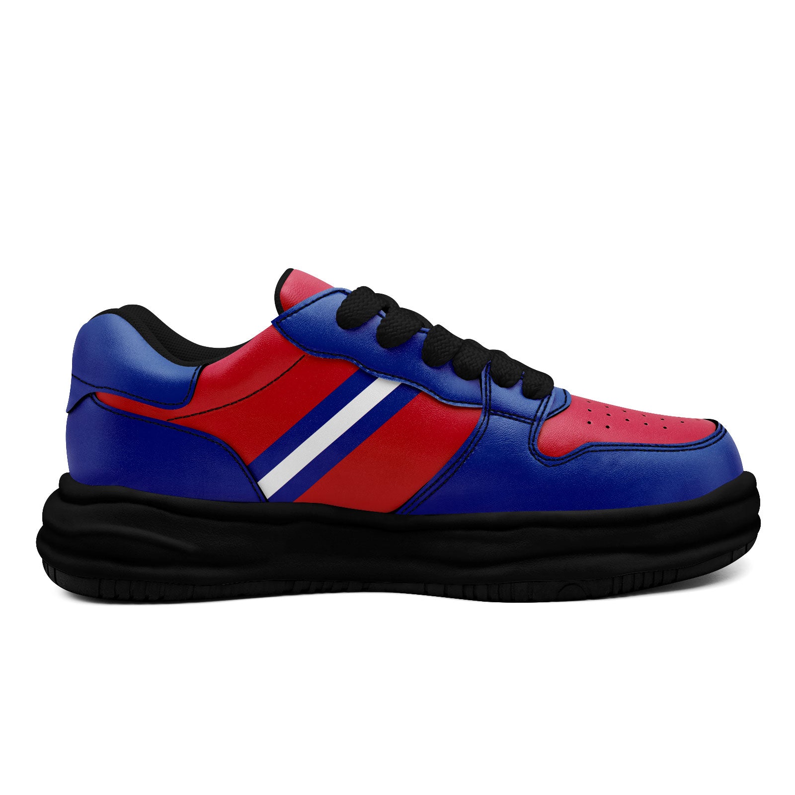 Custom Red Blue Buffalo Shoes Personalized Sneaker FN032-D020389-4