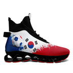 Custom South Korea 2026 World Cup Sneakers DIY Country Flag Running Shoes Lightweight Sport Shoes Gift for Football Fans Personalized Team Name and Logo FN029XD-F009084-1