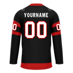 Custom Black Red Personalized Hockey Jersey HCKJ01-D0a70b0