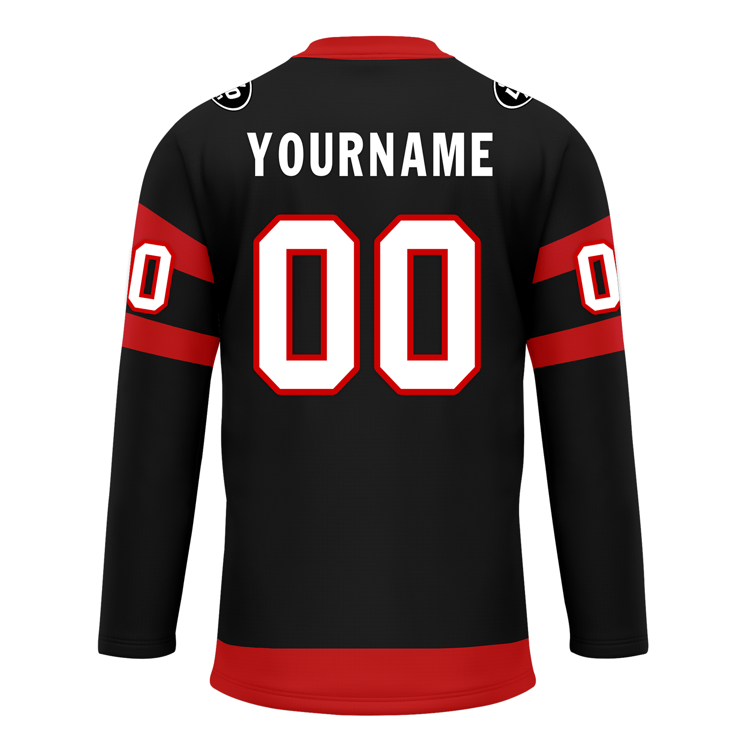 Custom Black Red Personalized Hockey Jersey HCKJ01-D0a70b0