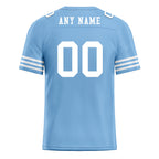 Custom Blue White Striped Sleeves Personalized Authentic Football Jersey FBJ02-D06037