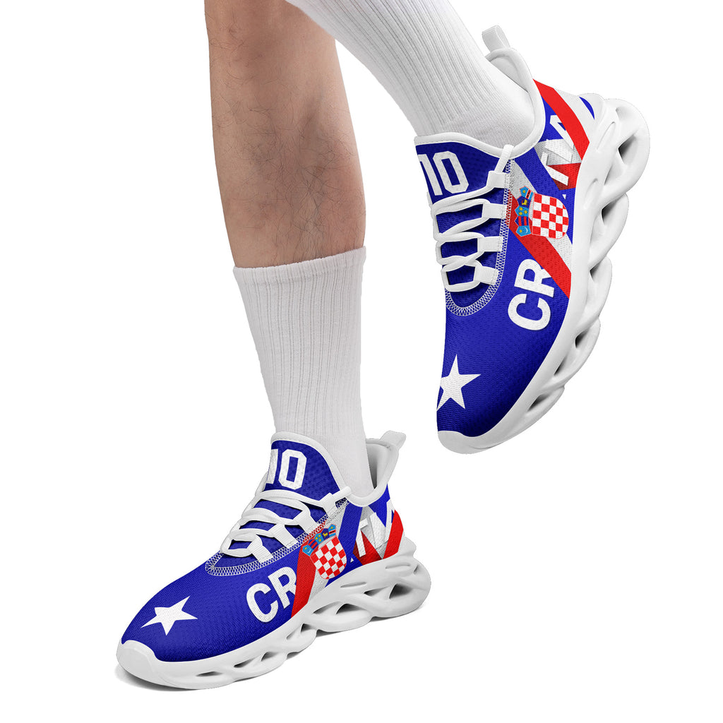 Custom Croatia 2026 World Cup Sneakers DIY Country Flag Running Shoes Lightweight Sport Shoes Gift for Football Fans Personalized Team Name and Logo FN003-F009104-3