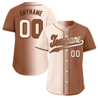 Custom Beige Brown Gradient Fashion Personalized Authentic Baseball Jersey BSBJ01-D0a708e