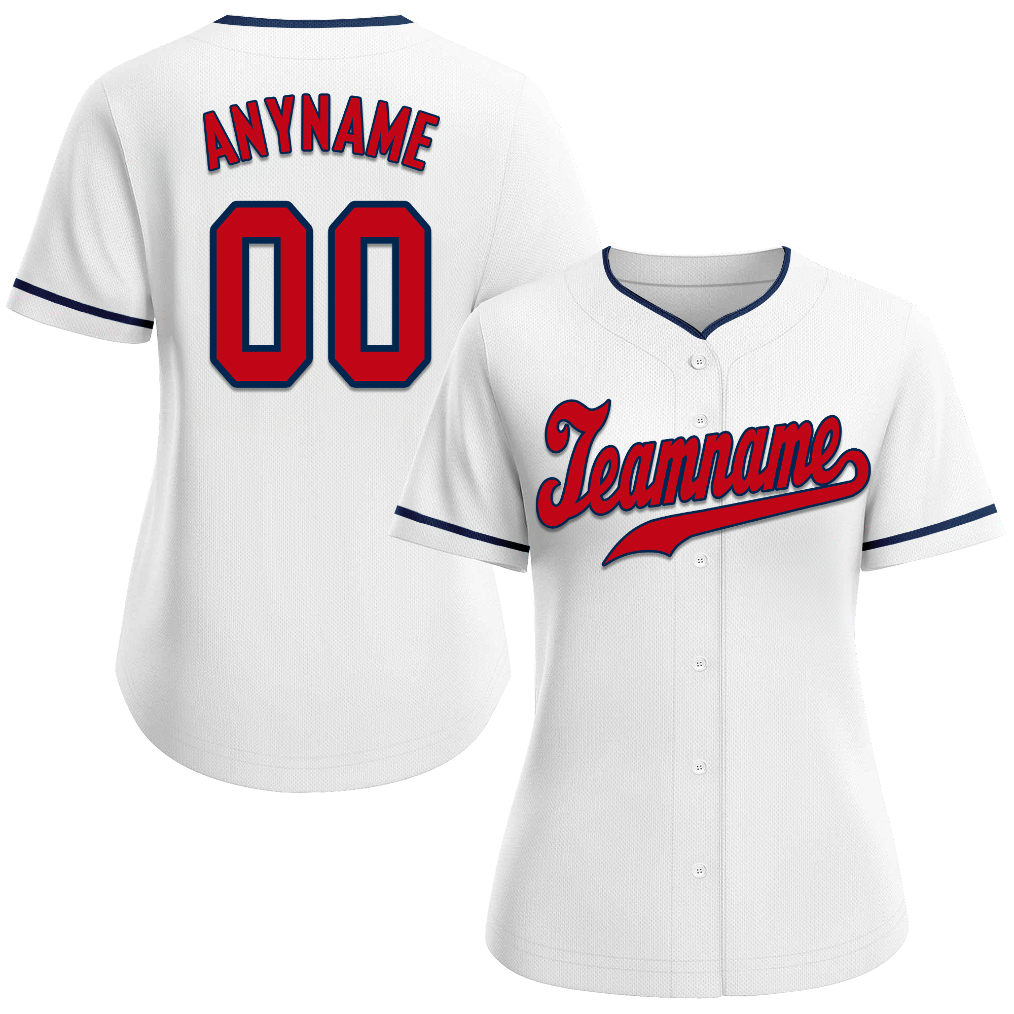 Custom White Classic Style Red Personalized Authentic Baseball Jersey BSBJ01-bd0faaf