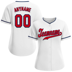 Custom White Classic Style Red Personalized Authentic Baseball Jersey BSBJ01-bd0faaf