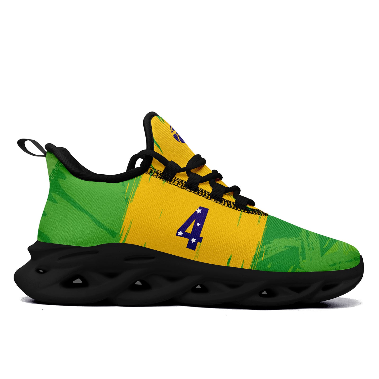 Custom 2026 World Cup Brazil Sneakers DIY Country Flag Running Shoes Lightweight Sport Shoes Gift for Football Fans Personalized Team Name and Logo FN003-F027077-1