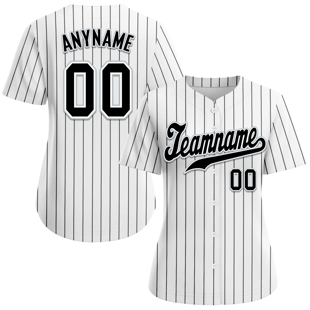 Custom White Classic Style Black Personalized Authentic Baseball Jersey BSBJ01-bd0faa8