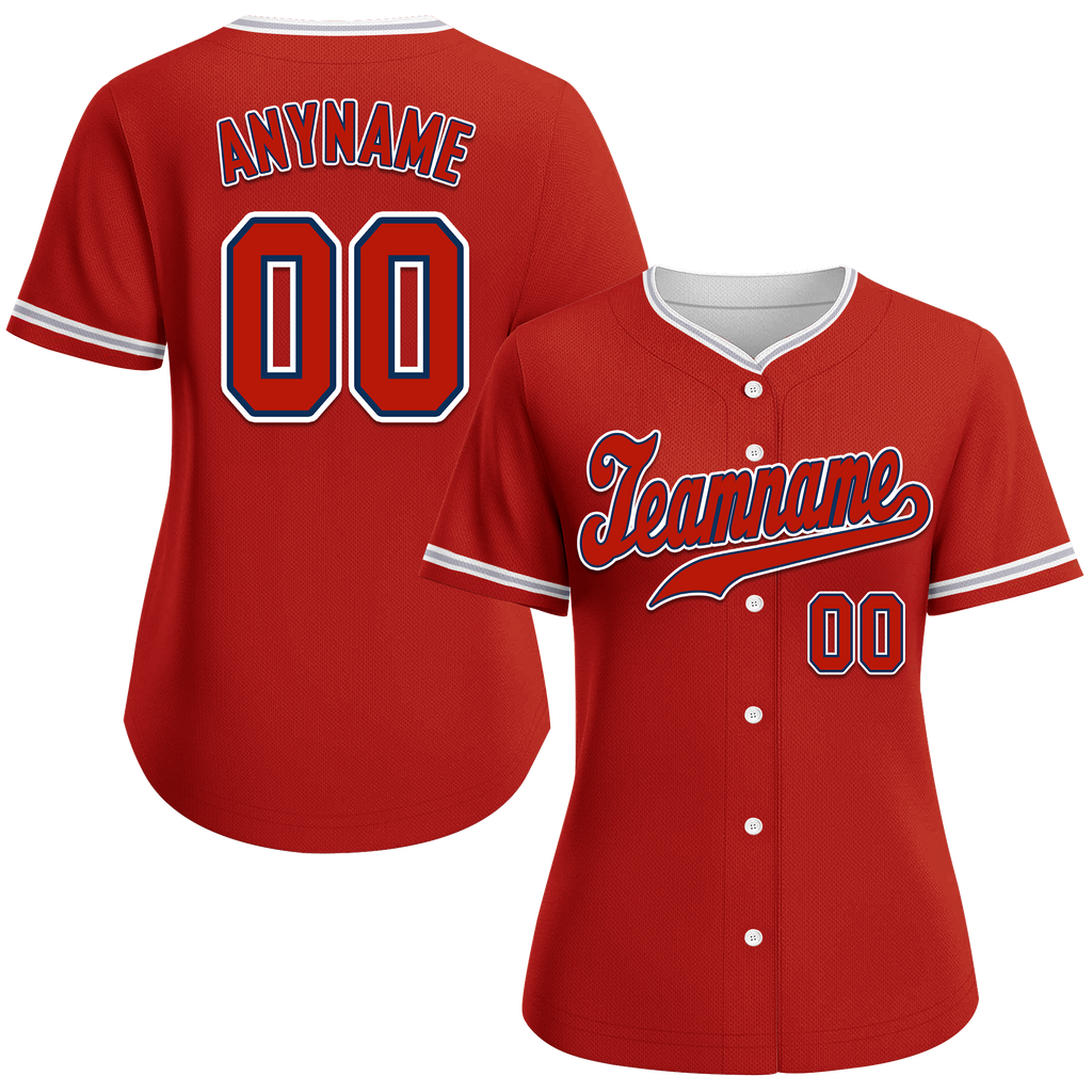Custom Red Classic Style Red Personalized Authentic Baseball Jersey BSBJ01-bd0fab7