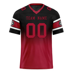 Custom Red Black Atlanta Personalized Authentic Football Jersey FBJ02-D020249-3