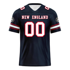 Custom Navy New England Personalized Authentic Football Jersey FBJ02-D020256-20