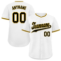 Custom White Classic Style Black Personalized Authentic Baseball Jersey BSBJ01-bd0fad8