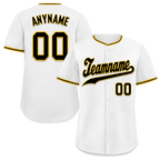 Custom White Classic Style Black Personalized Authentic Baseball Jersey BSBJ01-bd0fad8