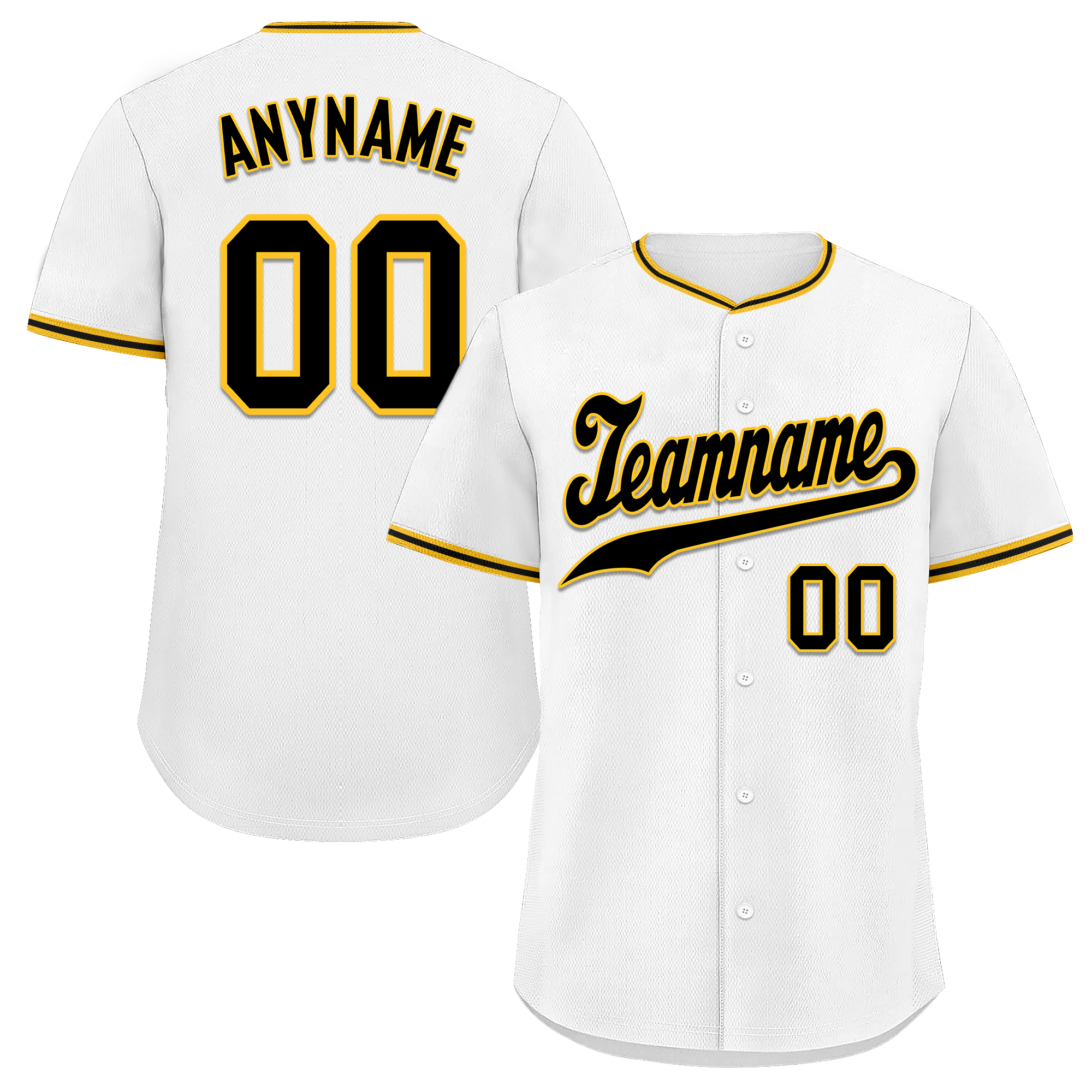 Custom White Classic Style Black Personalized Authentic Baseball Jersey BSBJ01-bd0fad8