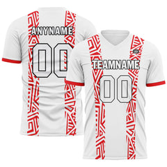 Custom White Red Soccer Sets Jersey Personalized SCJ101-D28033