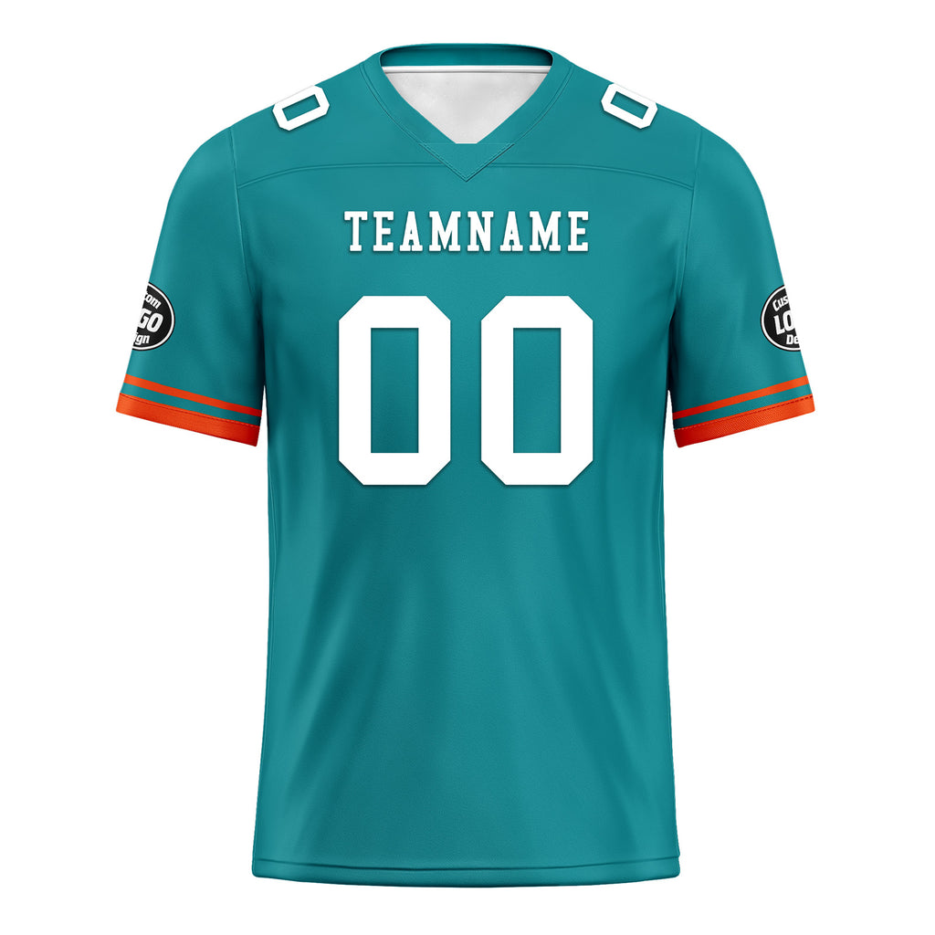 Custom Green Orange Miami Football Jersey and Firesoul Sports Shoes Combo Offer Personalized Combo ZH-D020273-24