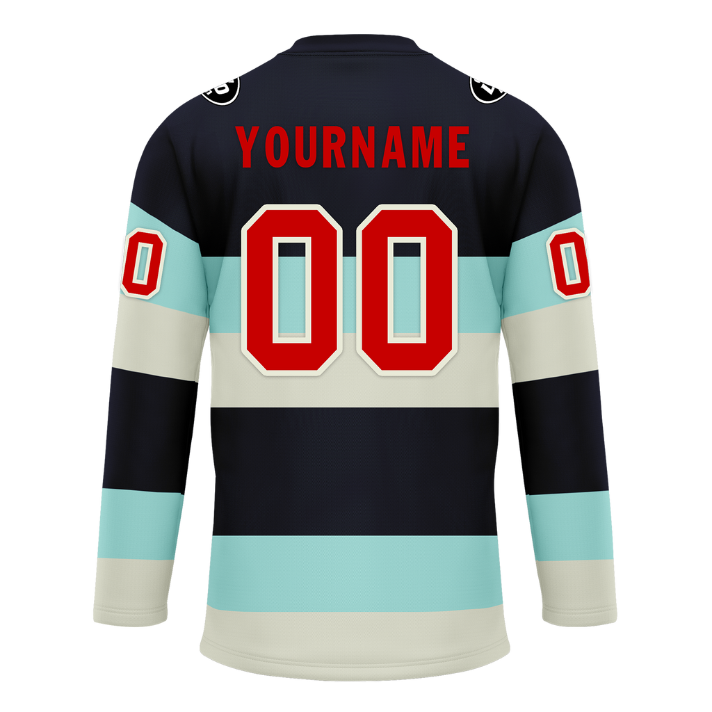 Custom Black White Personalized Hockey Jersey HCKJ01-D0a70db