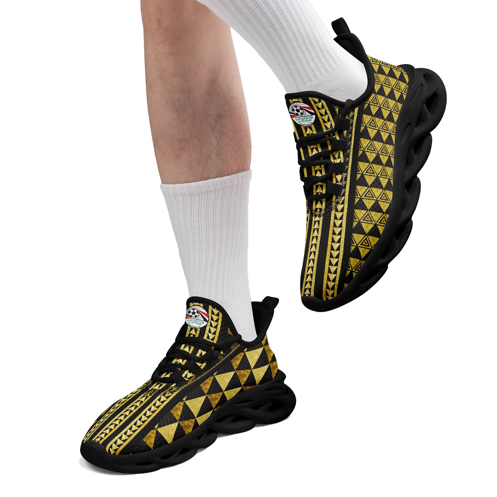 Custom Egypt 2026 World Cup Sneakers DIY Country Flag Running Shoes Lightweight Sport Shoes Gift for Football Fans Personalized Team Name and Logo FN003-F020041-4
