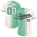 Custom Green White Gradient Fashion Personalized Authentic Baseball Jersey BSBJ01-D0a708a