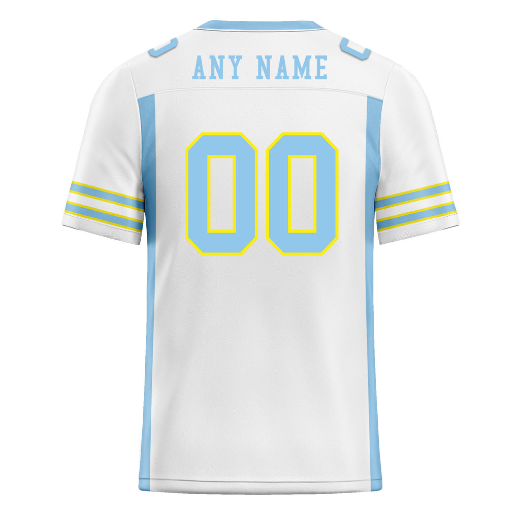 Custom White Red Striped Sleeves Personalized Authentic Football Jersey FBJ02-D06058