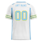Custom White Red Striped Sleeves Personalized Authentic Football Jersey FBJ02-D06058