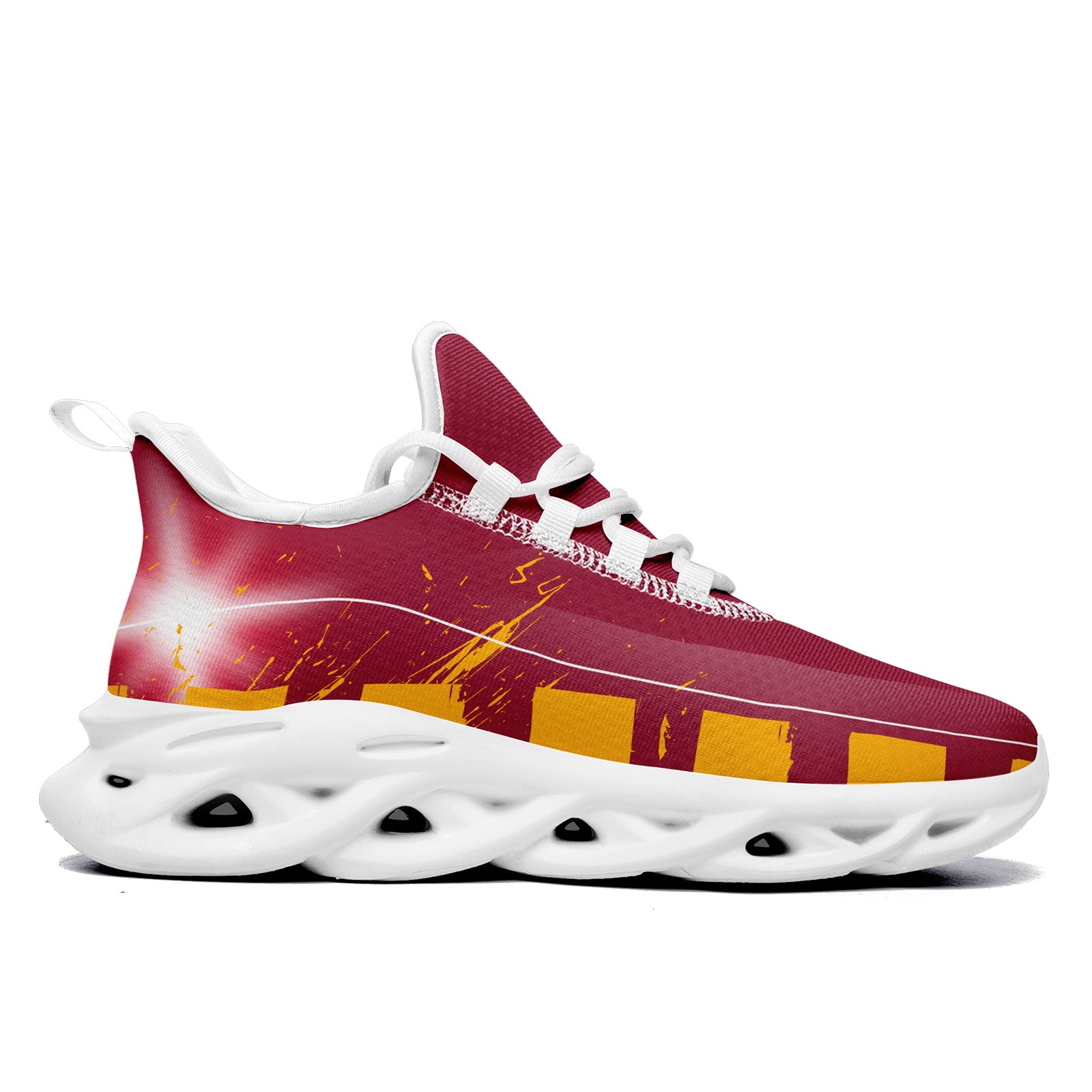 Custom Red Yellow Arizona MaxSoul Shoes and Hat Combo Offer Personalized Combo ZH-D020264-1