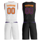 Custom White Black Classic Style Reversible Basketball Uniform Personalized Ordinary BBJR-D017057