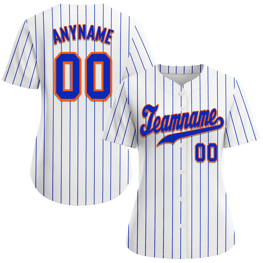 Custom White Classic Style Blue Personalized Authentic Baseball Jersey BSBJ01-bd0fac8