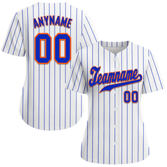 Custom White Classic Style Blue Personalized Authentic Baseball Jersey BSBJ01-bd0fac8