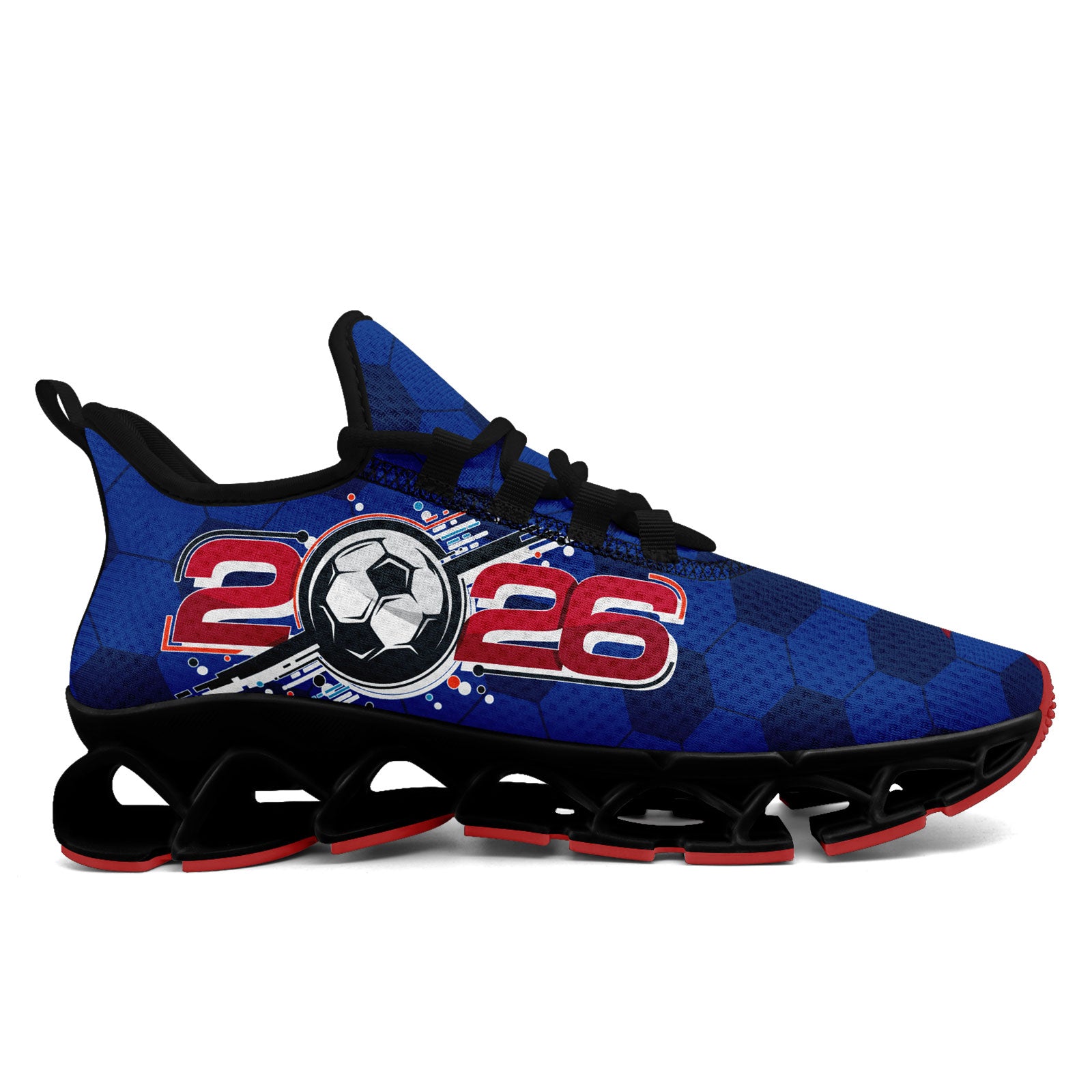 Custom United States 2026 World Cup Sneakers DIY Country Flag Running Shoes Lightweight Sport Shoes Gift for Football Fans Personalized Team Name and Logo FN003XD-F028038-4