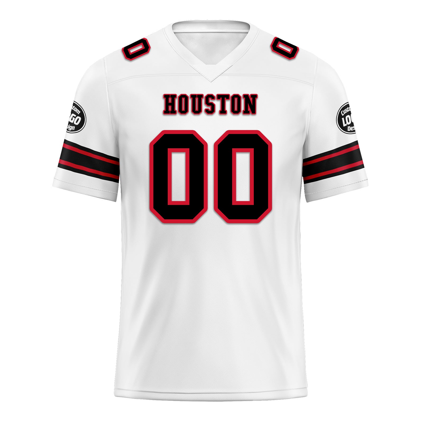 Custom White Houston Personalized Authentic Football Jersey FBJ02-D020256-27