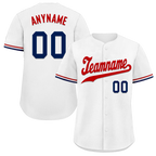 Custom White Classic Style Red Personalized Authentic Baseball Jersey BSBJ01-bd0faaa