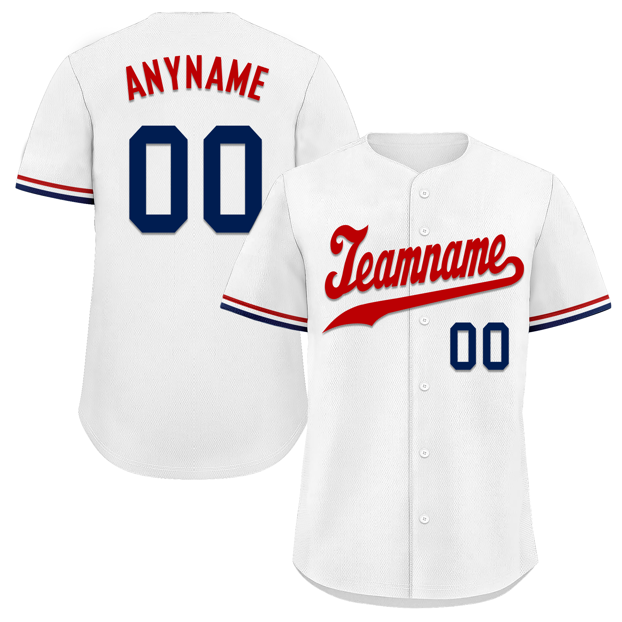 Custom White Classic Style Red Personalized Authentic Baseball Jersey BSBJ01-bd0faaa