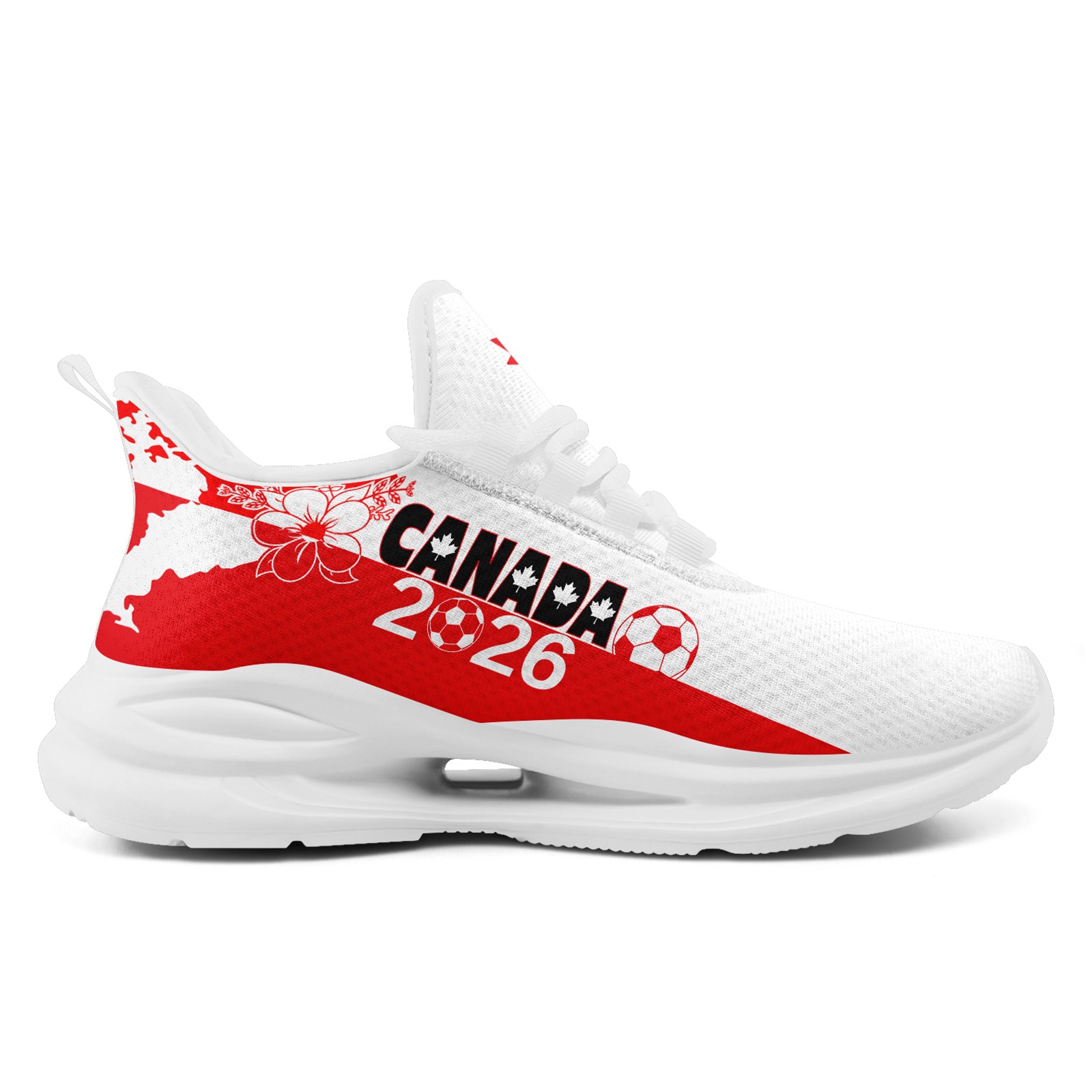 Custom 2026 World Cup Canada Sneakers DIY Country Flag Running Shoes Lightweight Sport Shoes Gift for Football Fans Personalized Team Name and Logo FN079-F023063-5