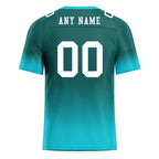 Custom Dark Teal Fade Fashion Personalized Authentic Football Jersey FBJ02-D06097