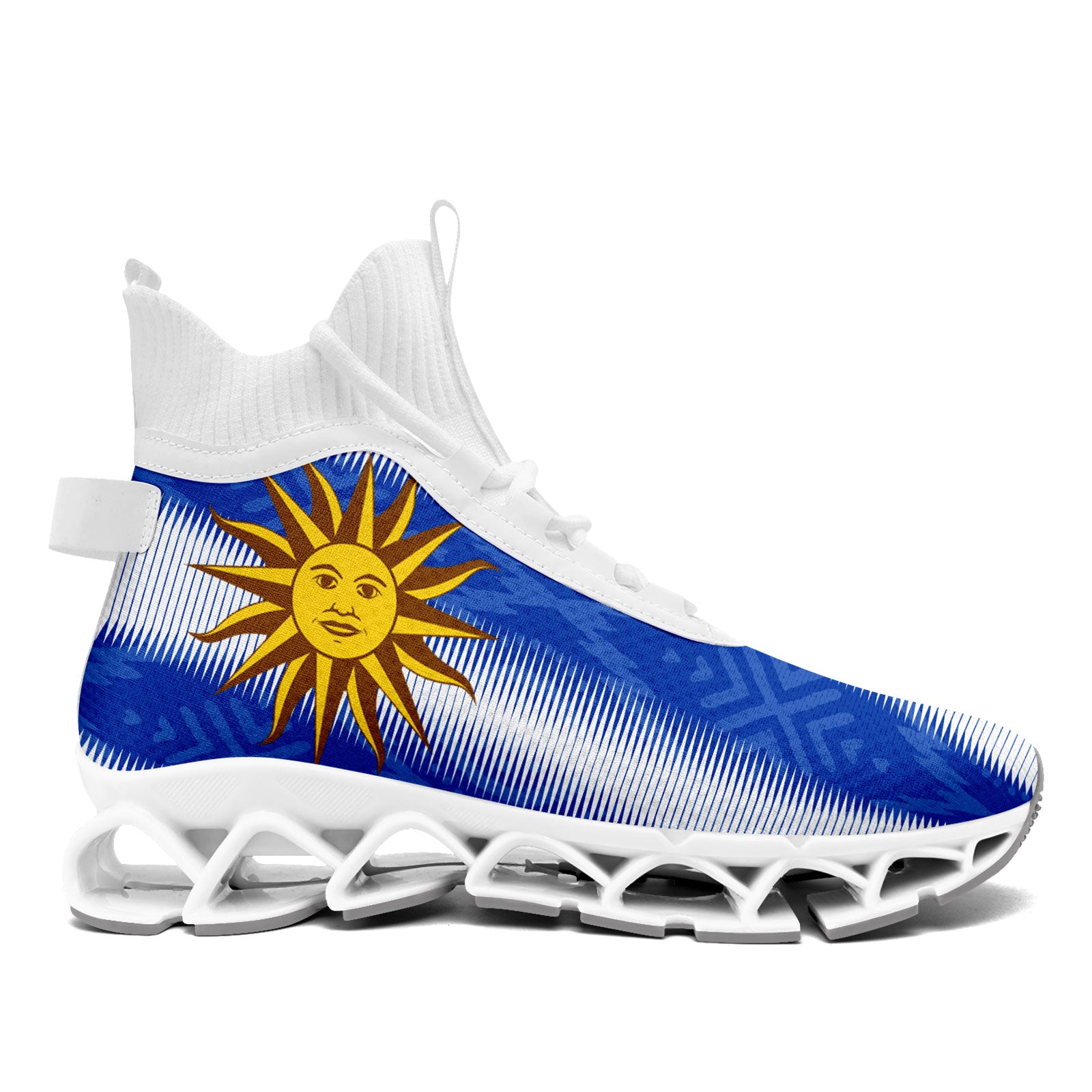 Custom Uruguay 2026 World Cup Sneakers DIY Country Flag Running Shoes Lightweight Sport Shoes Gift for Football Fans Personalized Team Name and Logo FN029XD-F009111-1