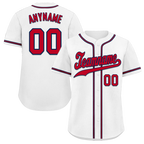 Custom White Classic Style Red Personalized Authentic Baseball Jersey BSBJ01-bd0facb