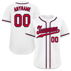 Custom White Classic Style Red Personalized Authentic Baseball Jersey BSBJ01-bd0facb