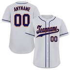 Custom Grey Classic Style Blue Personalized Authentic Baseball Jersey BSBJ01-bd0fabb