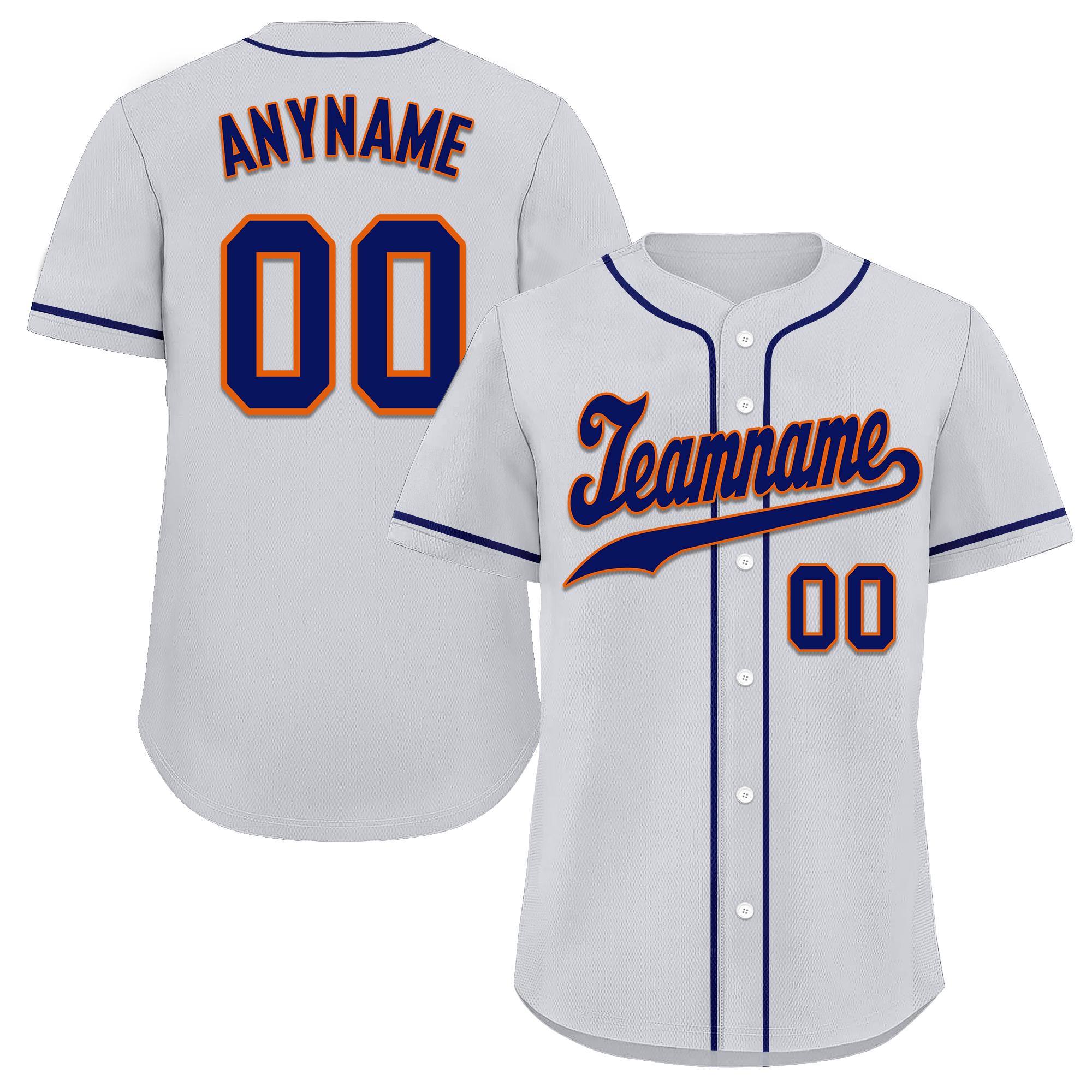Custom Grey Classic Style Blue Personalized Authentic Baseball Jersey BSBJ01-bd0fabb