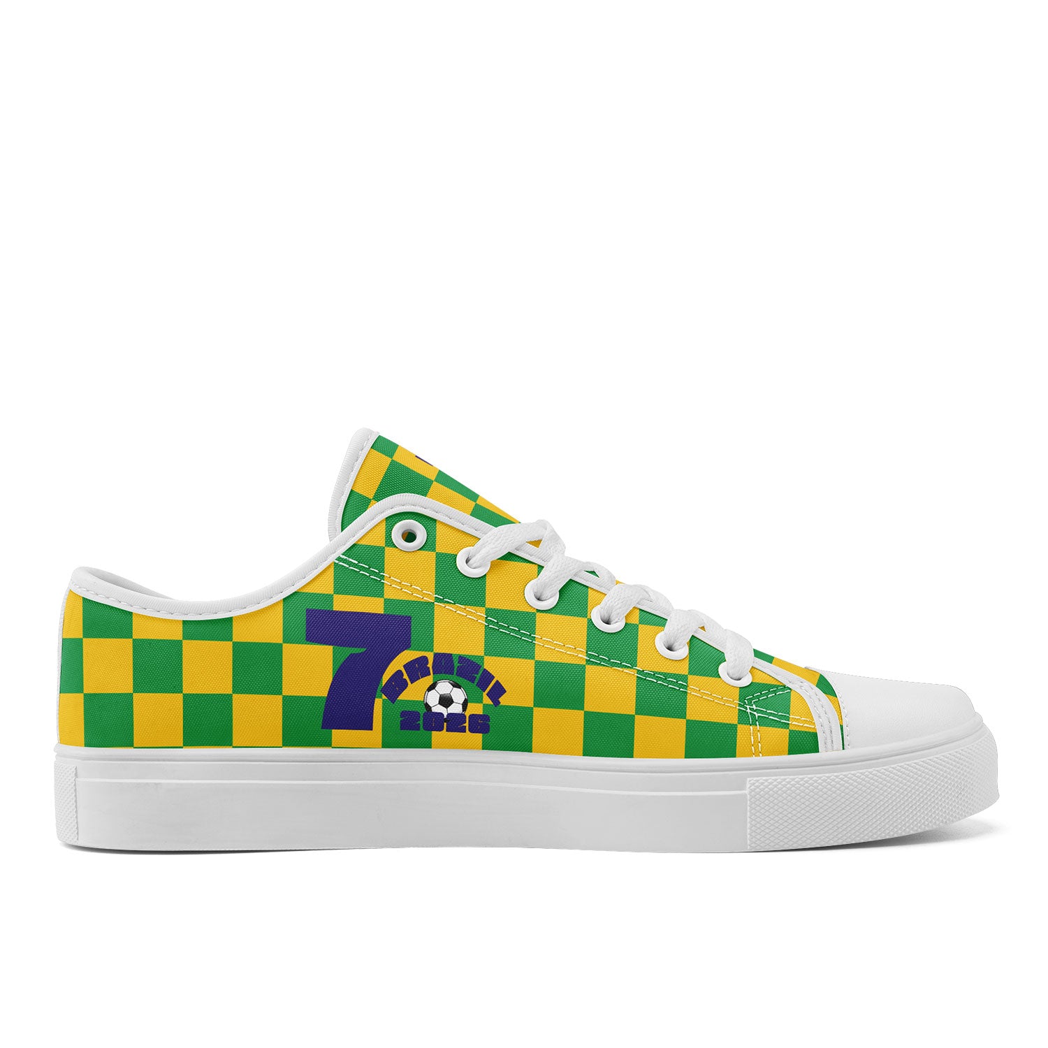 Custom 2026 World Cup Brazil Sneakers DIY Country Flag Running Shoes Lightweight Sport Shoes Gift for Football Fans Personalized Team Name and Logo FN027-F027054-4