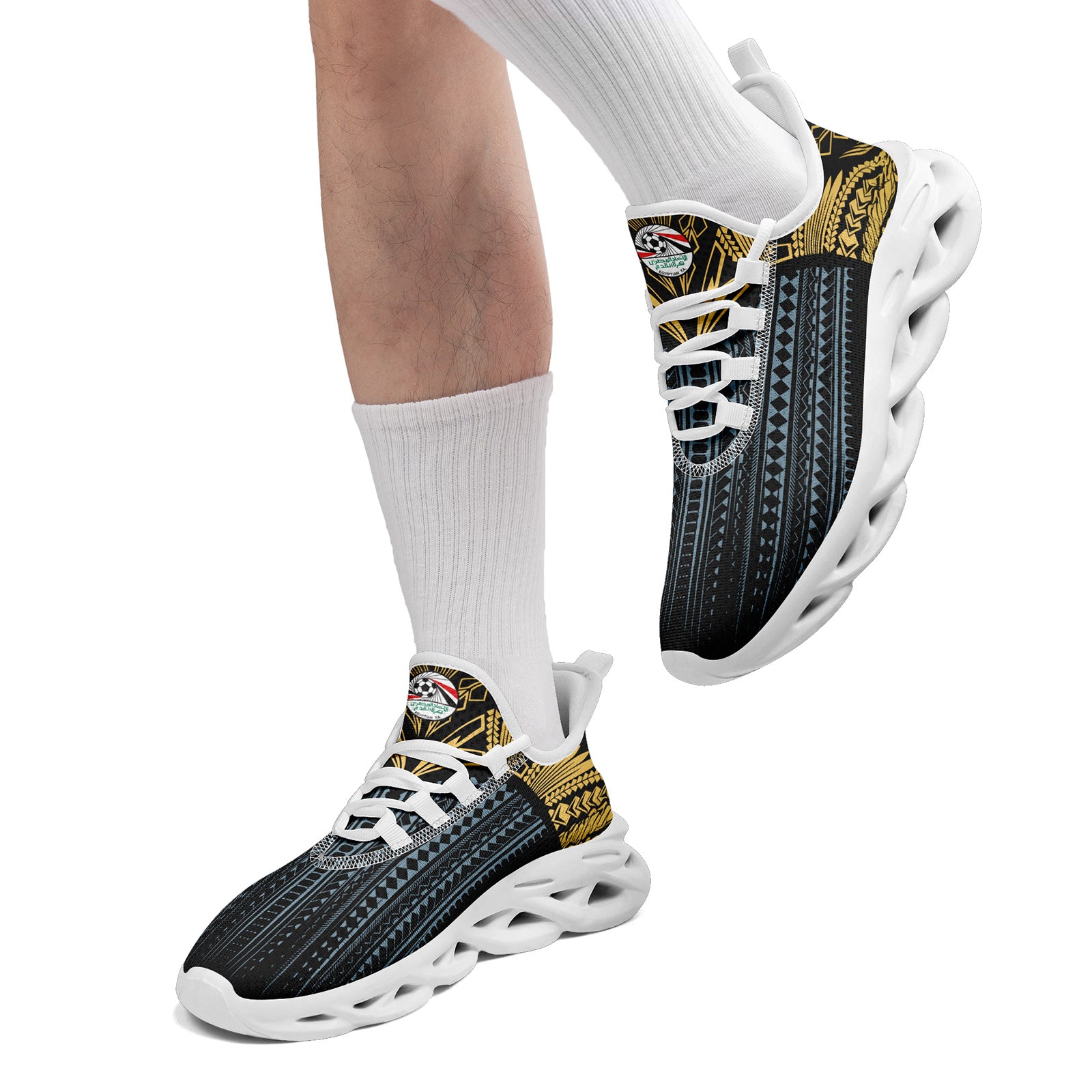 Custom Egypt 2026 World Cup Sneakers DIY Country Flag Running Shoes Lightweight Sport Shoes Gift for Football Fans Personalized Team Name and Logo FN003-F020041-3